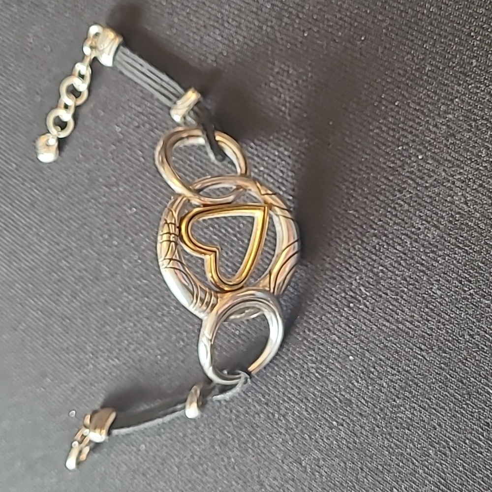 Two toned Brighton heart bracelet